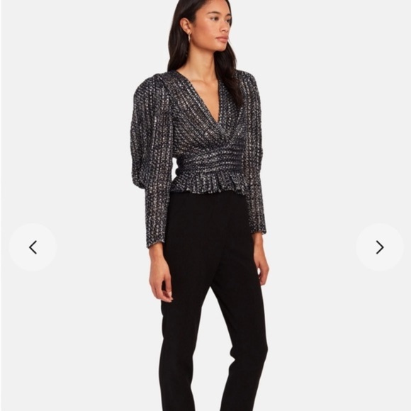 IRO PARIS Guarda Cropped Metallic Bouclé Top, 
Size : small Waist - Picture 16 of 16